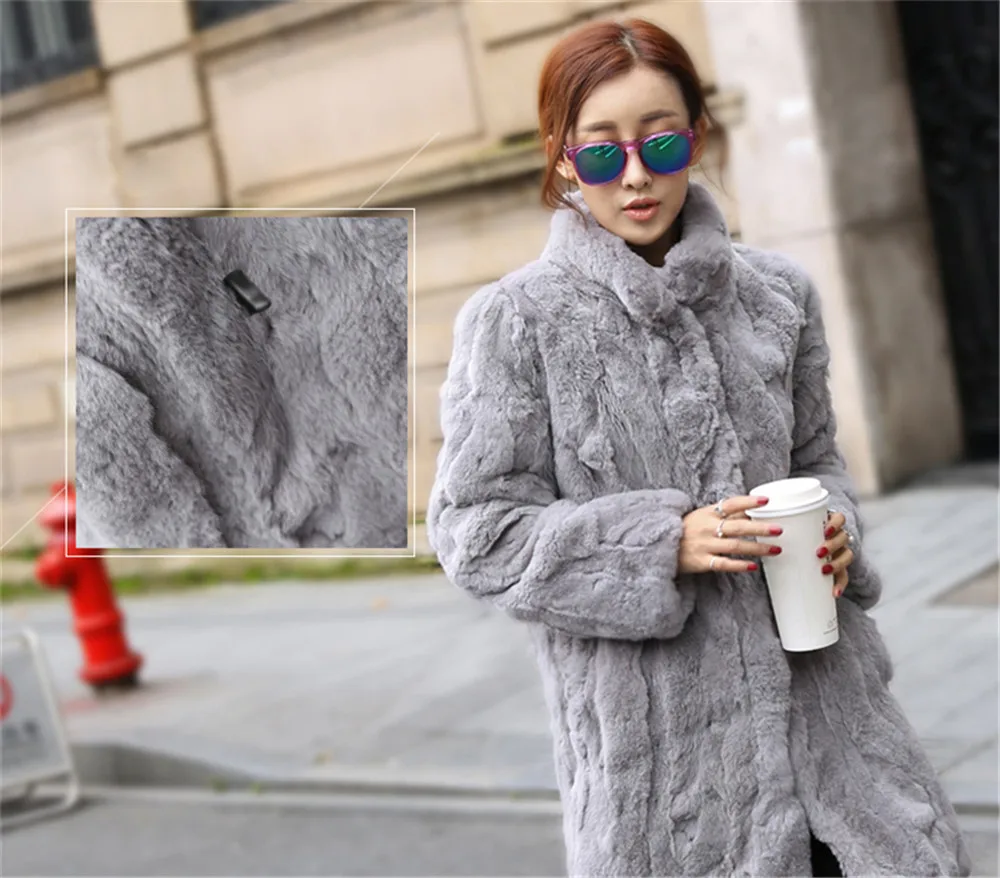 Ethel Anderson Womens' Real Farm Rex Rabbit Fur Long Coat Stand Collar Fur Jacket Soft Fashion
Ethel Anderson Womens' Real Farm Rex Rabbit Fur Long Coat Stand Collar Fur Jacket Soft Fashion