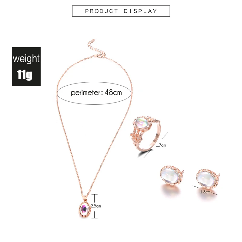 Элегантный роскошный дизайн новая мода позолоченный Опал ожерелье