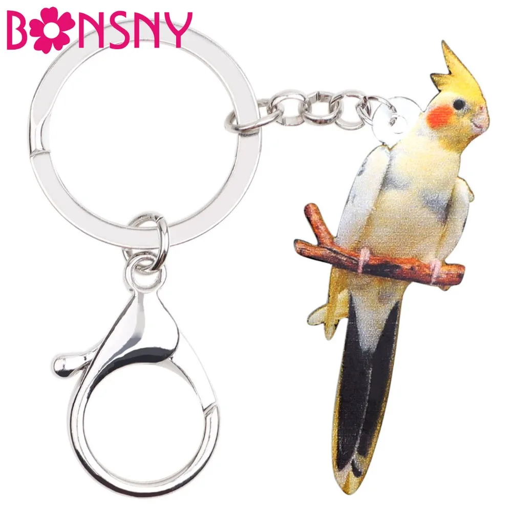 Bonsny Acrylic Elegant Cockatoo Bird Key Chain Keychain Ring Fashion Animal Pet Jewelry For Women Girls Lovers Gift Accessories
Bonsny Acrylic Elegant Cockatoo Bird Key Chain Keychain Ring Fashion Animal Pet Jewelry For Women Girls Lovers Gift Accessories