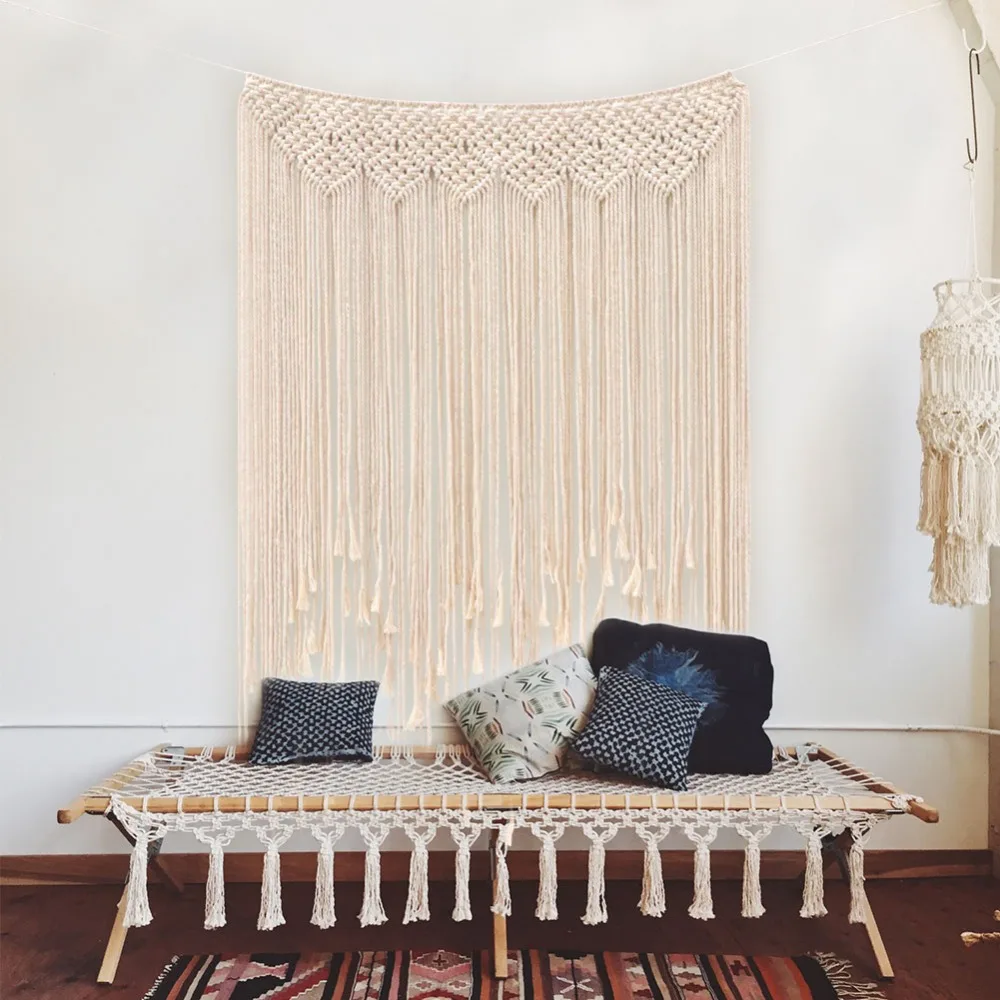 OurWarm Macrame Wall Hanging Large Wedding Backdrop Cotton Handmade Woven Wall Tapestry Bohemian Style Wall Decor for Living
OurWarm Macrame Wall Hanging Large Wedding Backdrop Cotton Handmade Woven Wall Tapestry Bohemian Style Wall Decor for Living