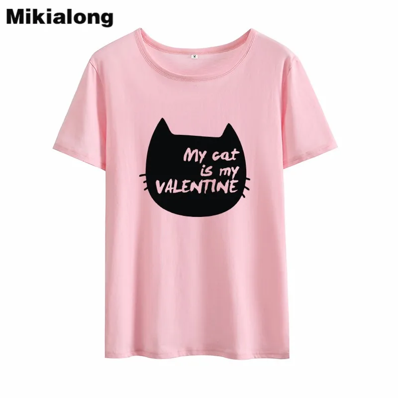 Mikialong My Cat Valentine Harajuku T-shirt Women Top 2018 Summer Tumblr Women Tshirt Printed Basic Tee Shirt Femme
Mikialong My Cat Valentine Harajuku T-shirt Women Top 2018 Summer Tumblr Women Tshirt Printed Basic Tee Shirt Femme