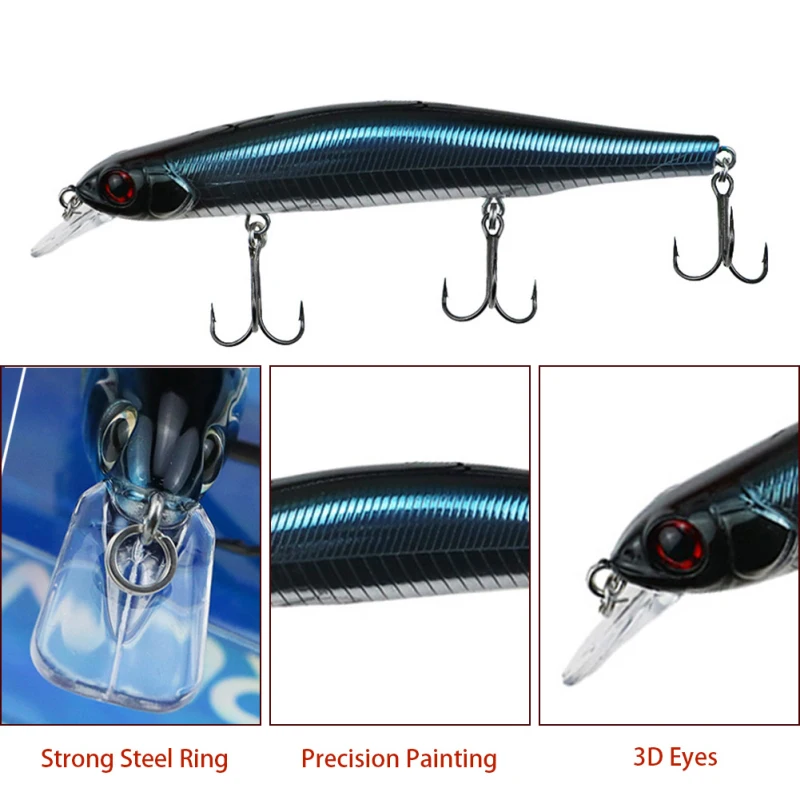2pcs 110mm 17g Suspend Minnow Fishing Lure Fishing Tackle Artificial Hard Lure Minnow Fish Bait Lure for Bass Perch
2pcs 110mm 17g Suspend Minnow Fishing Lure Fishing Tackle Artificial Hard Lure Minnow Fish Bait Lure for Bass Perch