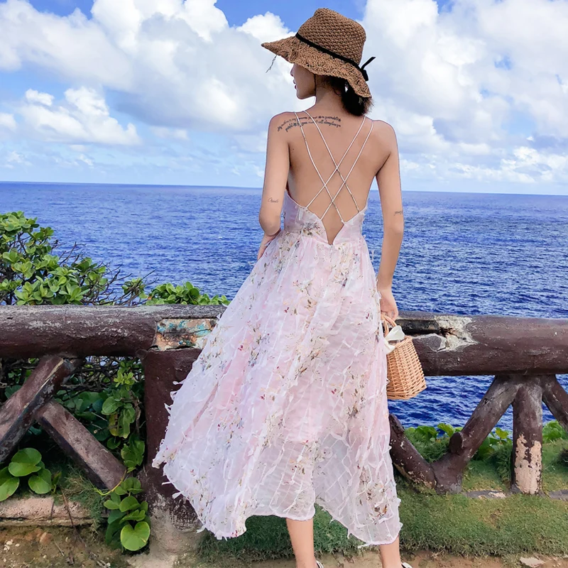 Sling Dress Women's Beach Leisure Phuket Thailand Seaside Holiday Backless Dress Fairy Dress Chic Gentle
Sling Dress Women's Beach Leisure Phuket Thailand Seaside Holiday Backless Dress Fairy Dress Chic Gentle
