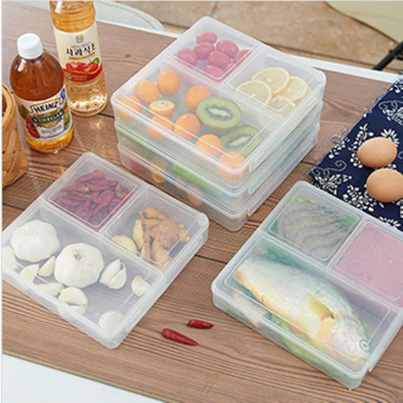 Plastic Food Storage Box Three Lattice 2 Covers Pcaking Storage Sealed Crisper Grains Tank Kitchen Sorting Food Storage Box
Plastic Food Storage Box Three Lattice 2 Covers Pcaking Storage Sealed Crisper Grains Tank Kitchen Sorting Food Storage Box