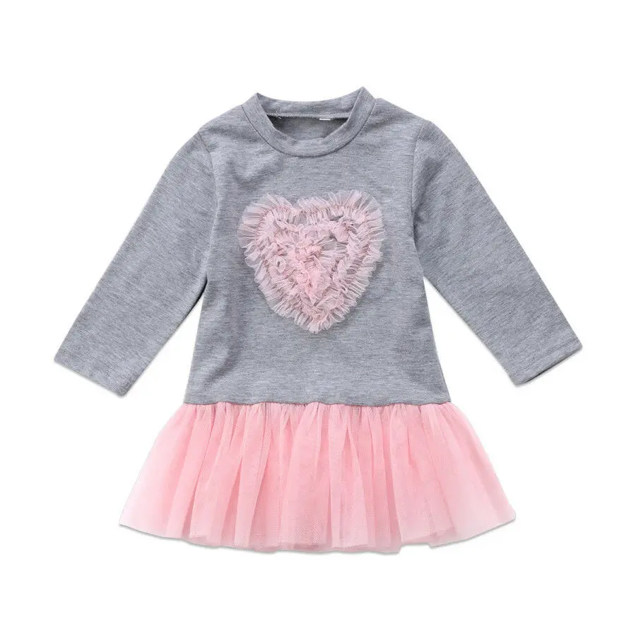 Sweet Kids Baby Girl Dress Fashion Heart Lace Tutu Tulle Dress Long Sleeve Tutu Tulle Dress Outfits New Year Costumes For Girls
Sweet Kids Baby Girl Dress Fashion Heart Lace Tutu Tulle Dress Long Sleeve Tutu Tulle Dress Outfits New Year Costumes For Girls