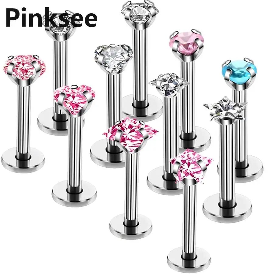 Heart Shape Zircon Crystal Tragus Tongue Lip Ring Piercing Ear Cartilage Earrings 316L Surgical Steel Helix Body Piercing
Heart Shape Zircon Crystal Tragus Tongue Lip Ring Piercing Ear Cartilage Earrings 316L Surgical Steel Helix Body Piercing