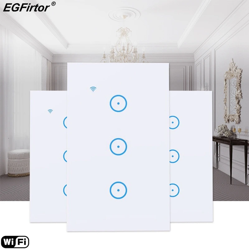 Wi-Fi Smart Switch 3 Gang стеновые выключатель света AC110V нам Стандартный домашней автоматизации Управление Touch стены свет переключатель Smart дома
Wi-Fi Smart Switch 3 Gang стеновые выключатель света AC110V нам Стандартный домашней автоматизации Управление Touch стены свет переключатель Smart дома