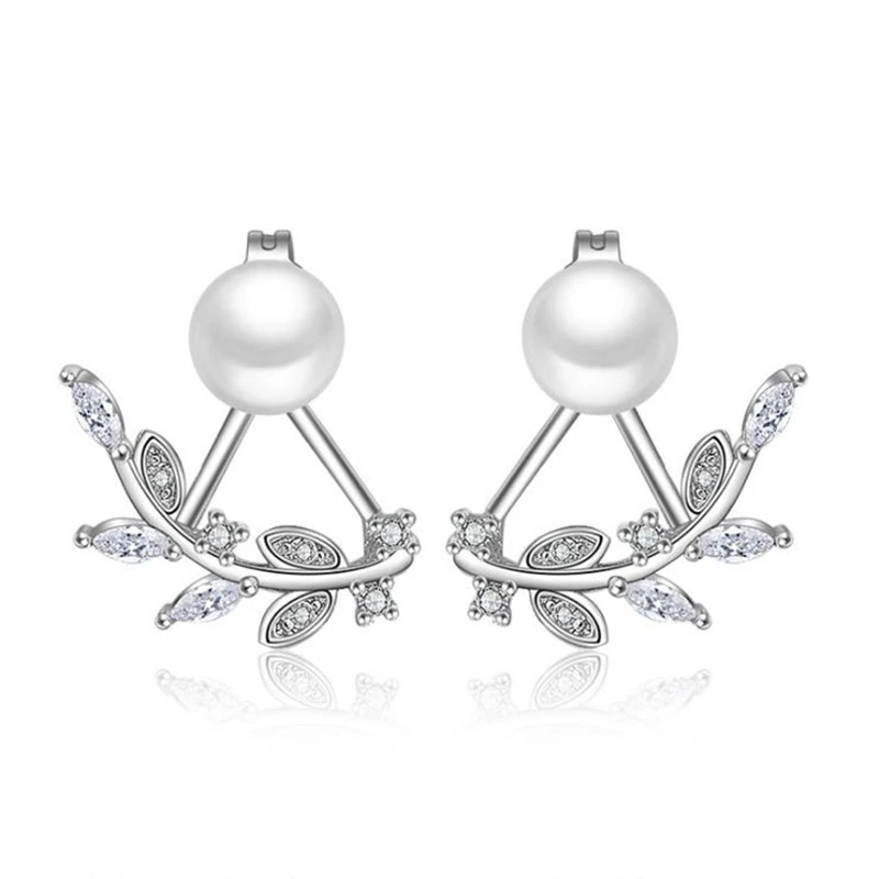KOFSAC New Sweet Romantic Micro Inlay CZ Leaf Pearls Earring 925 Sterling Silver Earrings For Women Party Jewelry Gifts brincos
KOFSAC New Sweet Romantic Micro Inlay CZ Leaf Pearls Earring 925 Sterling Silver Earrings For Women Party Jewelry Gifts brincos