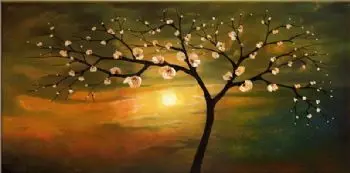 Hand Painted Oil Painting Cherry Blossom In Sunset-Floral Oil Painting Wall Art-Modern Oil Painting On Canvas Art Wall Decor
Hand Painted Oil Painting Cherry Blossom In Sunset-Floral Oil Painting Wall Art-Modern Oil Painting On Canvas Art Wall Decor