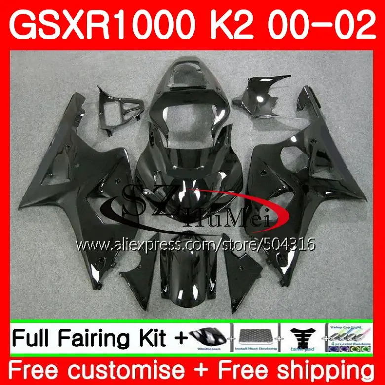 Bodys For SUZUKI GSXR 1000 K2 GSX-R1000 00 02 35HS20 Glossy black GSXR1000 00 01 02 GSXR-1000 GSX R1000 2000 2001 2002 Fairings
Bodys For SUZUKI GSXR 1000 K2 GSX-R1000 00 02 35HS20 Glossy black GSXR1000 00 01 02 GSXR-1000 GSX R1000 2000 2001 2002 Fairings