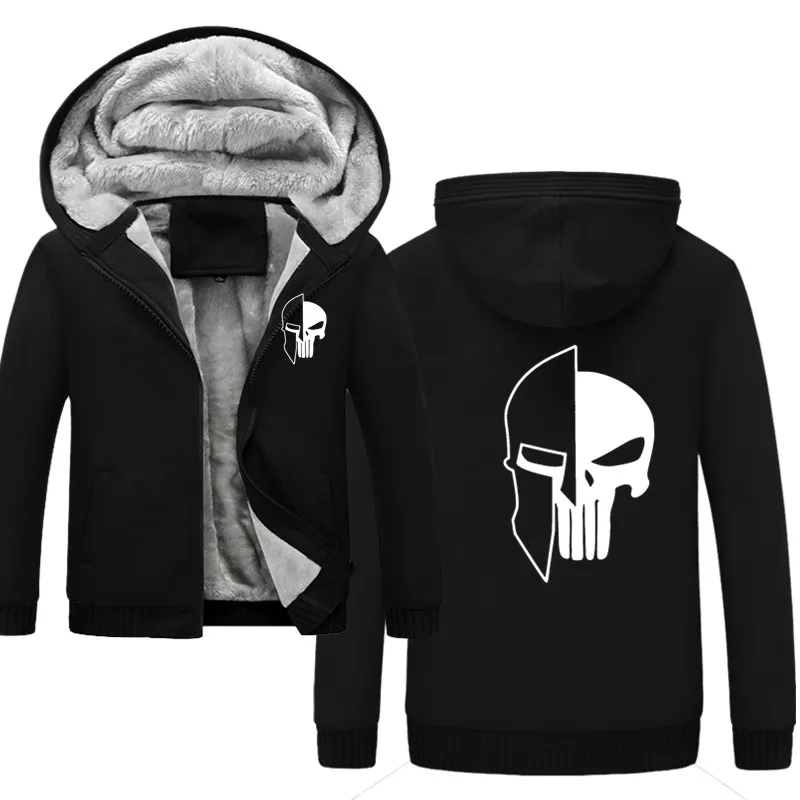 hot Sparta Helmet Skull Men hoodie Sweatshirt Winter Hip Hop Zipper casual hooded solid coat mens warm jacket Autumn
hot Sparta Helmet Skull Men hoodie Sweatshirt Winter Hip Hop Zipper casual hooded solid coat mens warm jacket Autumn