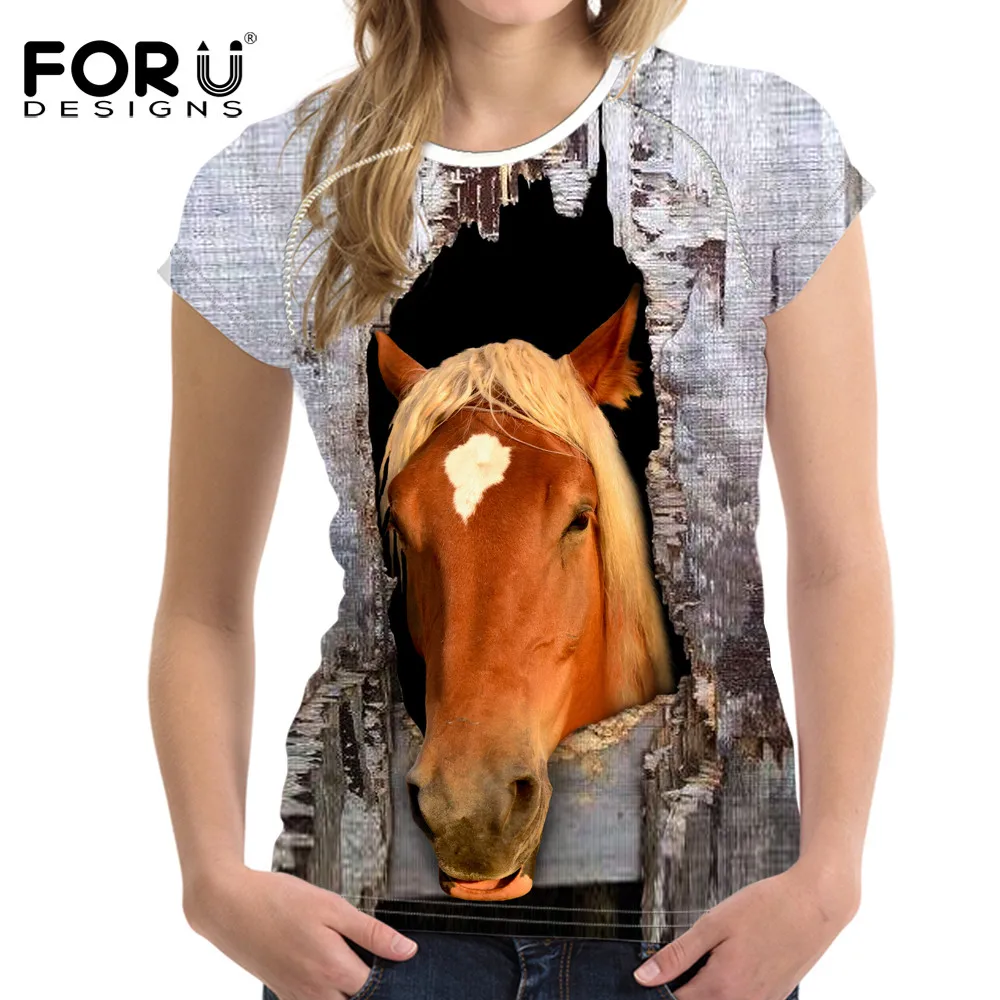 FORUDESIGNS 3D Horse Print T Shirt Women Elastic t-shirt Brand Feminine Shirts Animal Soft Bodybuilding Slime Tops Ropa Mujer
FORUDESIGNS 3D Horse Print T Shirt Women Elastic t-shirt Brand Feminine Shirts Animal Soft Bodybuilding Slime Tops Ropa Mujer
