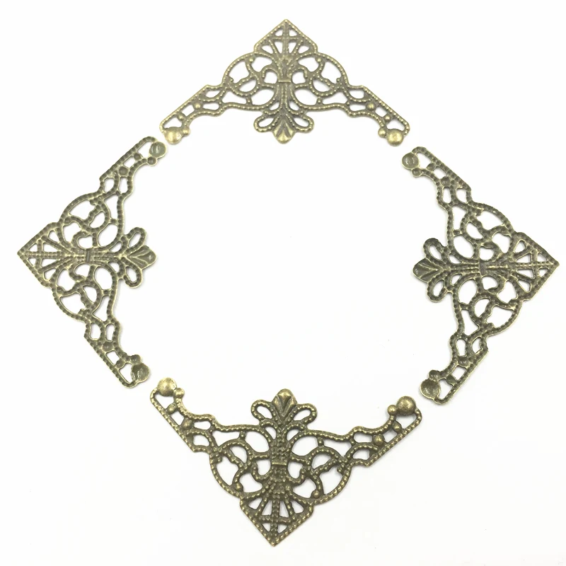 10Pcs Bronze Tone Alloy Filigree Wraps Connectors Triangle Hollow Crafts Decoration Bag Ornament DIY Findings 4.8cm
10Pcs Bronze Tone Alloy Filigree Wraps Connectors Triangle Hollow Crafts Decoration Bag Ornament DIY Findings 4.8cm