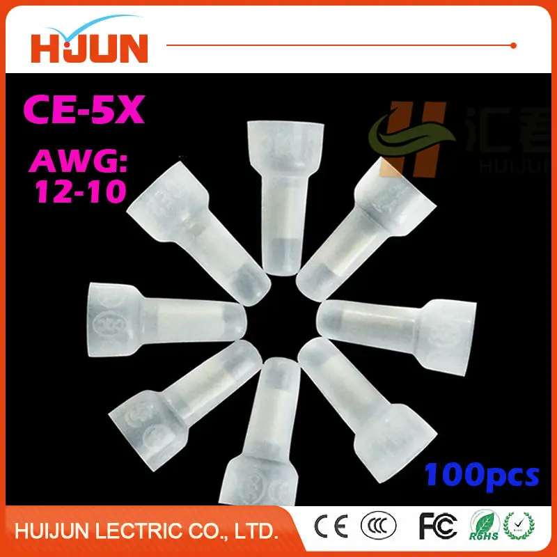 100pcs/lot CE-5X Closed End Crimp Cap 12-10 AWG High Quality Splice Gauge Wire Connectors Terminals Car Audio
100pcs/lot CE-5X Closed End Crimp Cap 12-10 AWG High Quality Splice Gauge Wire Connectors Terminals Car Audio