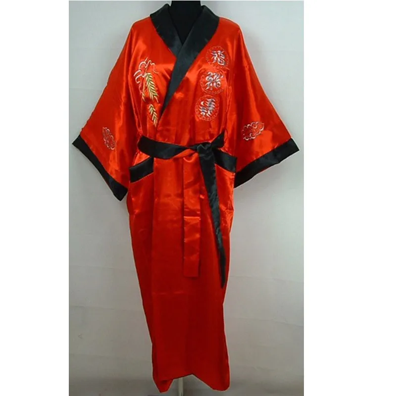 Novelty Reversible Red Black Men's Satin Polyester Robe Two-Face Embroidery Sleepwear Bathrobe Night Gown One Size ZR29
Novelty Reversible Red Black Men's Satin Polyester Robe Two-Face Embroidery Sleepwear Bathrobe Night Gown One Size ZR29