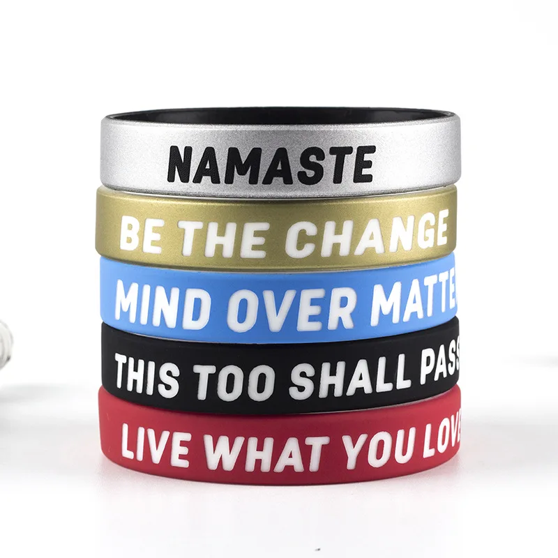 1PC Whisper Men Inspirational Silicone Bracelets&bangles Words Men Wristband lovers' Student Casual Sporty Bracelet SH298
1PC Whisper Men Inspirational Silicone Bracelets&bangles Words Men Wristband lovers' Student Casual Sporty Bracelet SH298