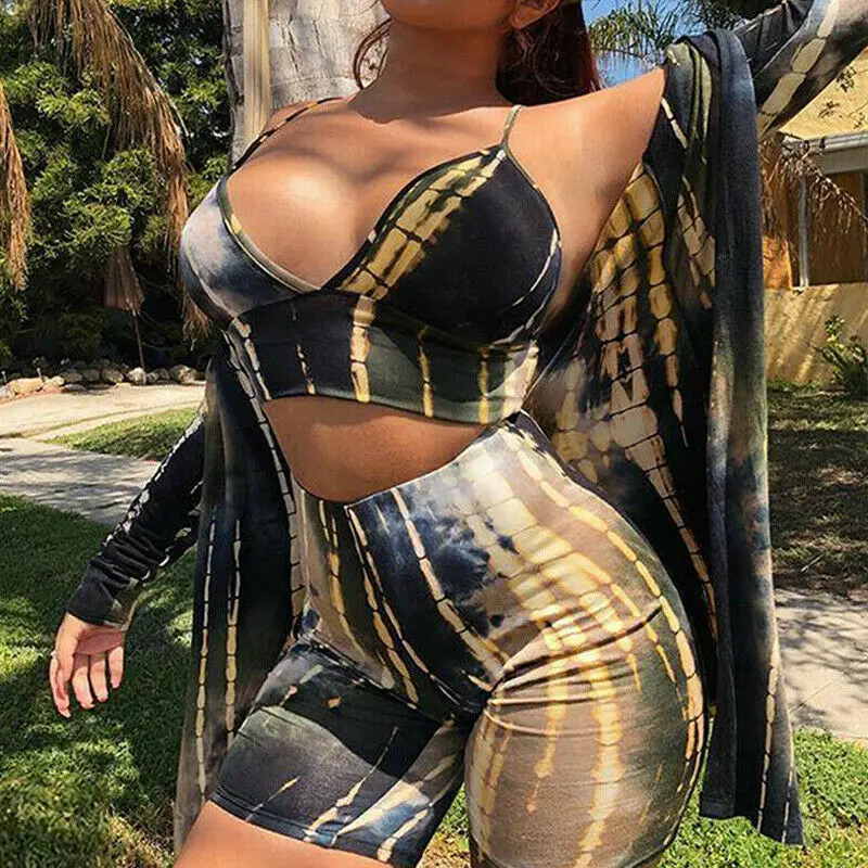 Женский короткий топ без рукавов и шорты в полоску, повседневный облегающий костюм для отдыха, летний спортивный костюм, 2 шт.
Женский короткий топ без рукавов и шорты в полоску, повседневный облегающий костюм для отдыха, летний спортивный костюм, 2 шт.