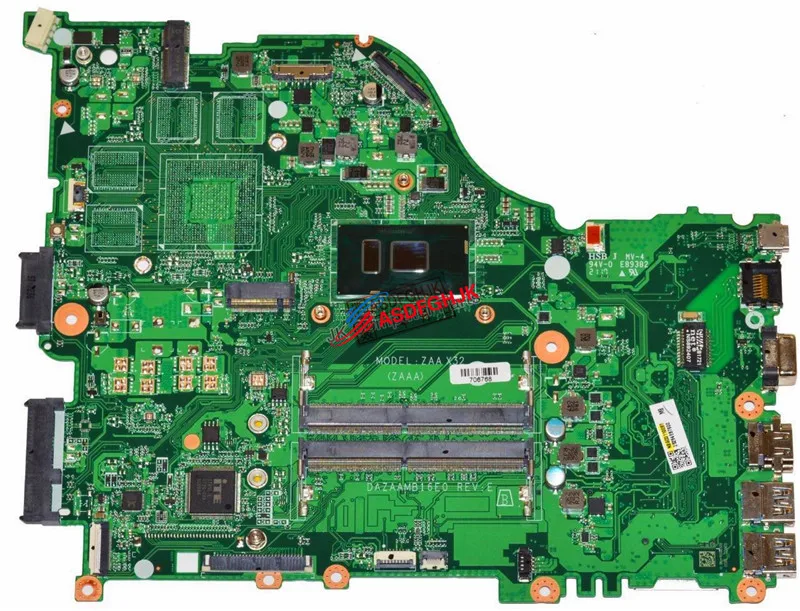 Оригинальный для ноутбука Acer Aspire E5 575 Материнская плата i3 7100U 2 4 ГГц Процессор