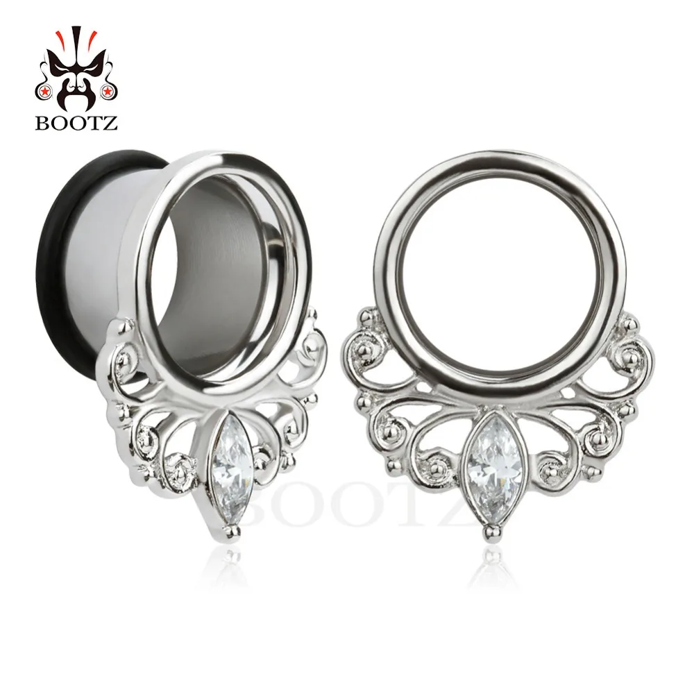 KUBOOZ Beauty Luxury Stainless Steel Flower Zircon Ear Piercing Tunnels Plugs Body Jewelry Earring Expanders Gauges Stretchers
KUBOOZ Beauty Luxury Stainless Steel Flower Zircon Ear Piercing Tunnels Plugs Body Jewelry Earring Expanders Gauges Stretchers