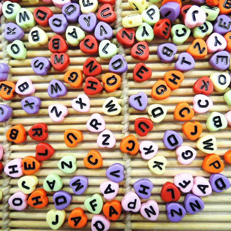 Solid Colors Wholesale 100 Alphabet Acrylic Letter Beads Heart Shape Loose Bead For Loom Band Bracelet 4x8 mm ZM-40
Solid Colors Wholesale 100 Alphabet Acrylic Letter Beads Heart Shape Loose Bead For Loom Band Bracelet 4x8 mm ZM-40
