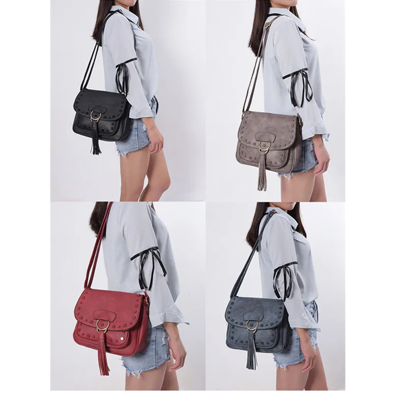 ICEV New Simple Casual Vintage Rivet Tassel Bags Handbags Women Famous Brands Crossbody Bags for Women Messenger Bags Ladies Sac
ICEV New Simple Casual Vintage Rivet Tassel Bags Handbags Women Famous Brands Crossbody Bags for Women Messenger Bags Ladies Sac