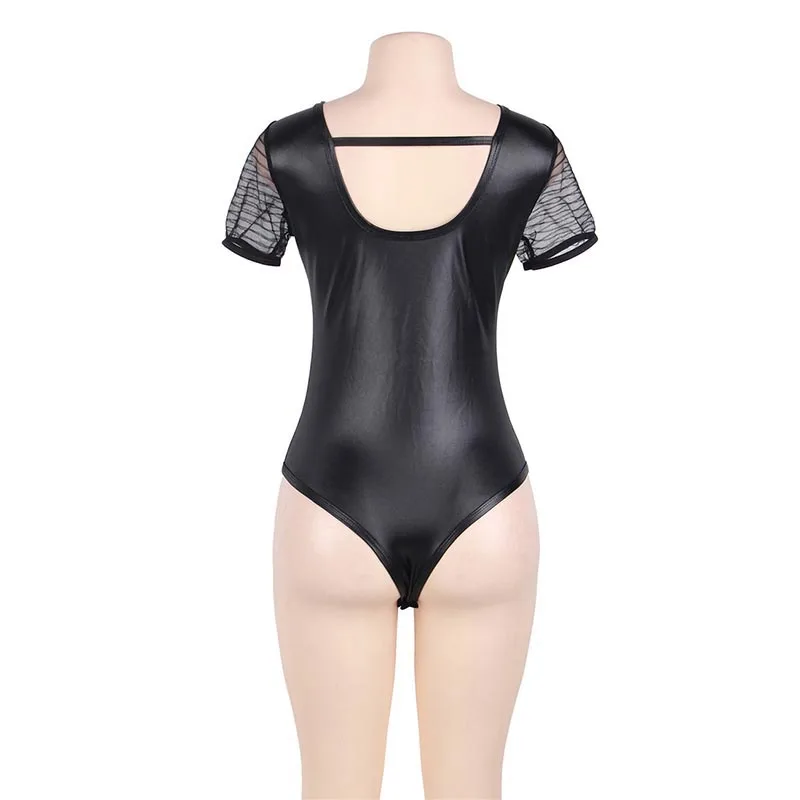 Porno Bodysuit For Women Underwear Short Sleeve Faux Leather Teddy Sexy Suits One Piece See Though Sexy Bodysuit Lingerie
Porno Bodysuit For Women Underwear Short Sleeve Faux Leather Teddy Sexy Suits One Piece See Though Sexy Bodysuit Lingerie