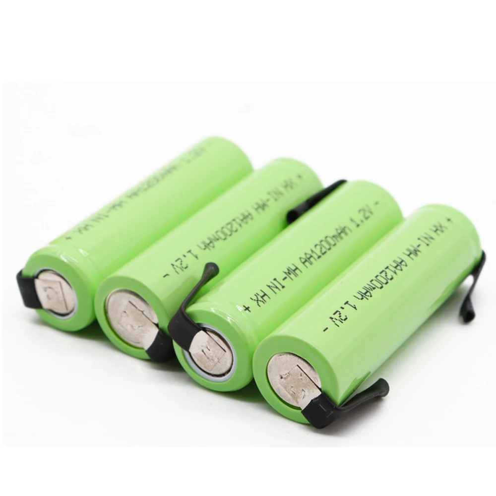 AA перезаряжаемая батарея 1 2 V 1200mah NiMH 14430 aa с припоем булавки для DIY электрическая