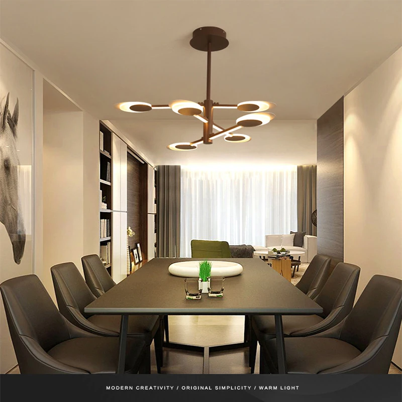 Nordic chandelier creative aluminum led restaurant living room brown led lighting lamps simple modern chandelier
Nordic chandelier creative aluminum led restaurant living room brown led lighting lamps simple modern chandelier