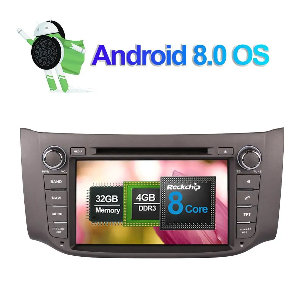 Android 8 0 Восьмиядерный автомобильный DVD мультимедийный плеер GPS навигация для Nissan