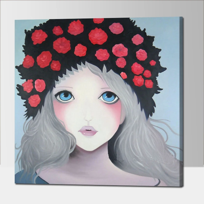 Hot Sale Beautiful Cartoon Girl Oil Painting Wall Art Picture for Home Living Room Decoration 100% Handmade Oil Paint Unframed
Hot Sale Beautiful Cartoon Girl Oil Painting Wall Art Picture for Home Living Room Decoration 100% Handmade Oil Paint Unframed
