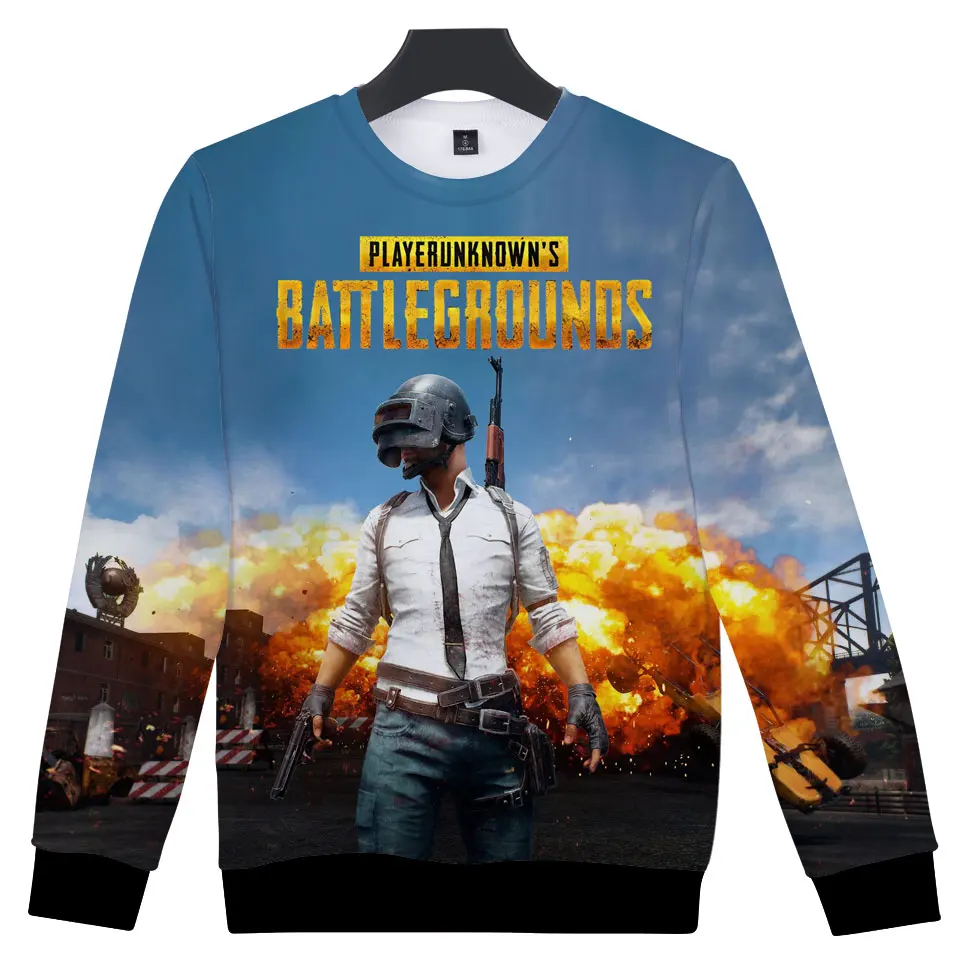 Мужская/Женская толстовка PUBG 3D толстовки harajuku Модные топы печать Горячие