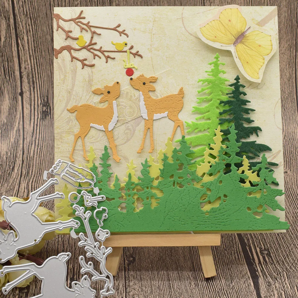 Tree Forest Deer Metal Cutting Dies For Scrapbooking Paper Card Album Decoration Embossing Template Craft Dies
Tree Forest Deer Metal Cutting Dies For Scrapbooking Paper Card Album Decoration Embossing Template Craft Dies