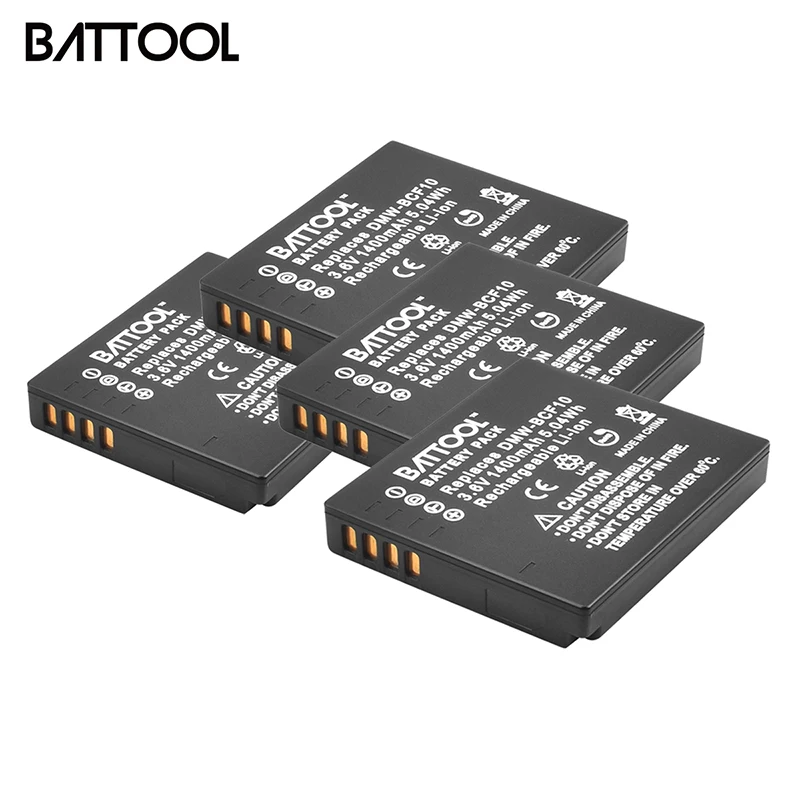 4 шт. 1400 мАч DMW BCF10E BCF10 камера батарея для Panasonic DMC FS1 L20 FX60N FP8R FX65N|Цифровые