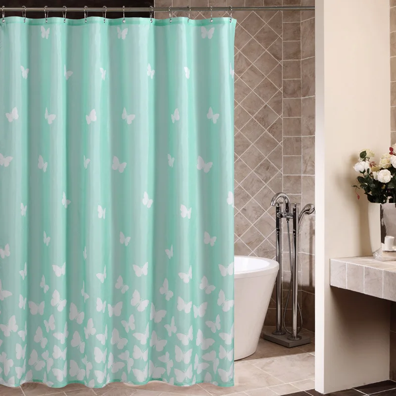 High-grade European and American quality polyester cloth shower curtain blue bottom butterfly spot bathroom shower curtain
High-grade European and American quality polyester cloth shower curtain blue bottom butterfly spot bathroom shower curtain
