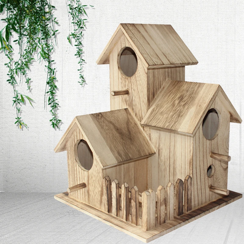Уличное деревянное гнездо для птиц декоративный домик сохранения деревянная