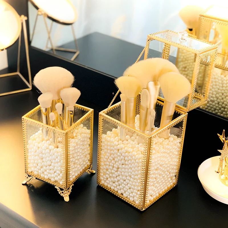 Glass Geometry Cosmetic Storage Box luxury Jewelry Decoration Organizer Holder Beauty Makeup Brush Holder
Glass Geometry Cosmetic Storage Box luxury Jewelry Decoration Organizer Holder Beauty Makeup Brush Holder