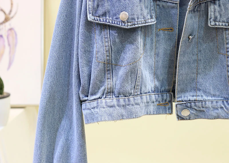 Spring Korean Denim Jacket For Women Sequin Jeans Coat Long Sleeve Denim Jacket For Short Woman Casual Streetwear Basic Coat
Spring Korean Denim Jacket For Women Sequin Jeans Coat Long Sleeve Denim Jacket For Short Woman Casual Streetwear Basic Coat