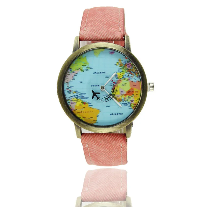 Women Casual Watches Modern Fashion Ladies Quartz Watch Printing Global Travel By Plane Map Clock Relogio Feminino reloj mujer/C
Women Casual Watches Modern Fashion Ladies Quartz Watch Printing Global Travel By Plane Map Clock Relogio Feminino reloj mujer/C