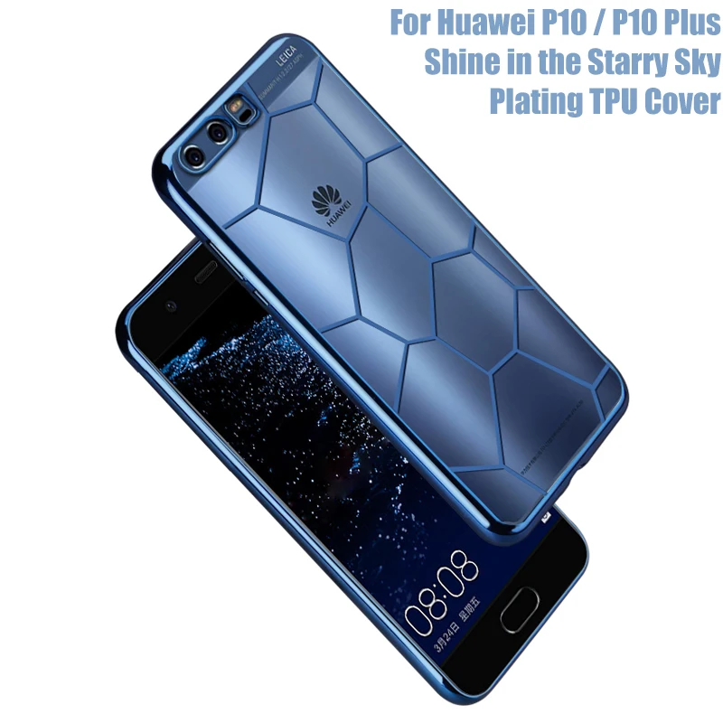 Роскошный чехол из ТПУ с покрытием для huawei P10 Plus мягкий силиконовый телефона