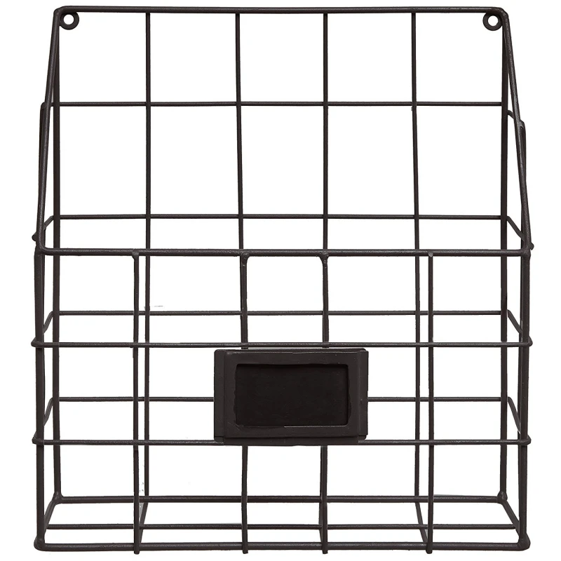 Metal Wire Wall Magazine Rack Bin Newspaper Rack Wall Mounted Mail Sorter with Chalkboard Label
Metal Wire Wall Magazine Rack Bin Newspaper Rack Wall Mounted Mail Sorter with Chalkboard Label