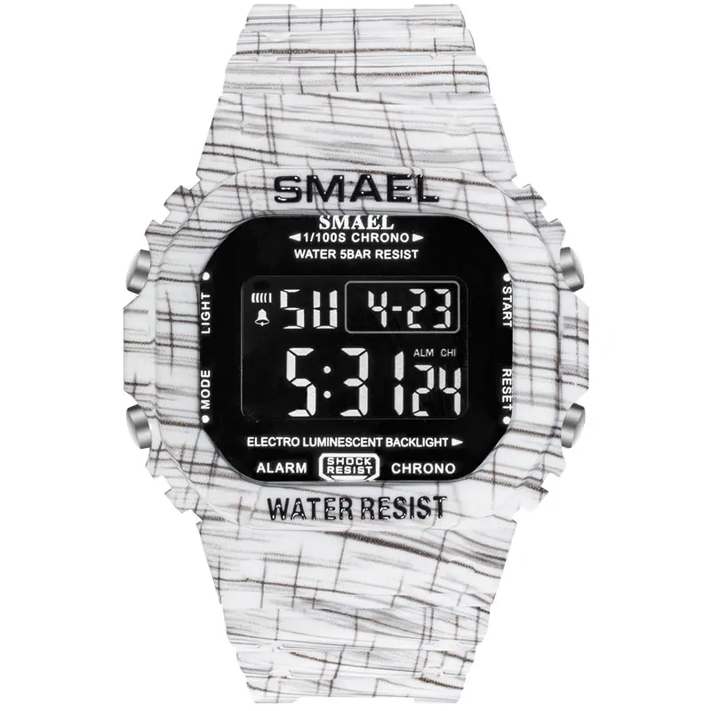 SMAEL Sports Watches Men Mens Digital Watches Electronic Watch LED Military Army Camouflage Wrist Watch Mens Watches
SMAEL Sports Watches Men Mens Digital Watches Electronic Watch LED Military Army Camouflage Wrist Watch Mens Watches