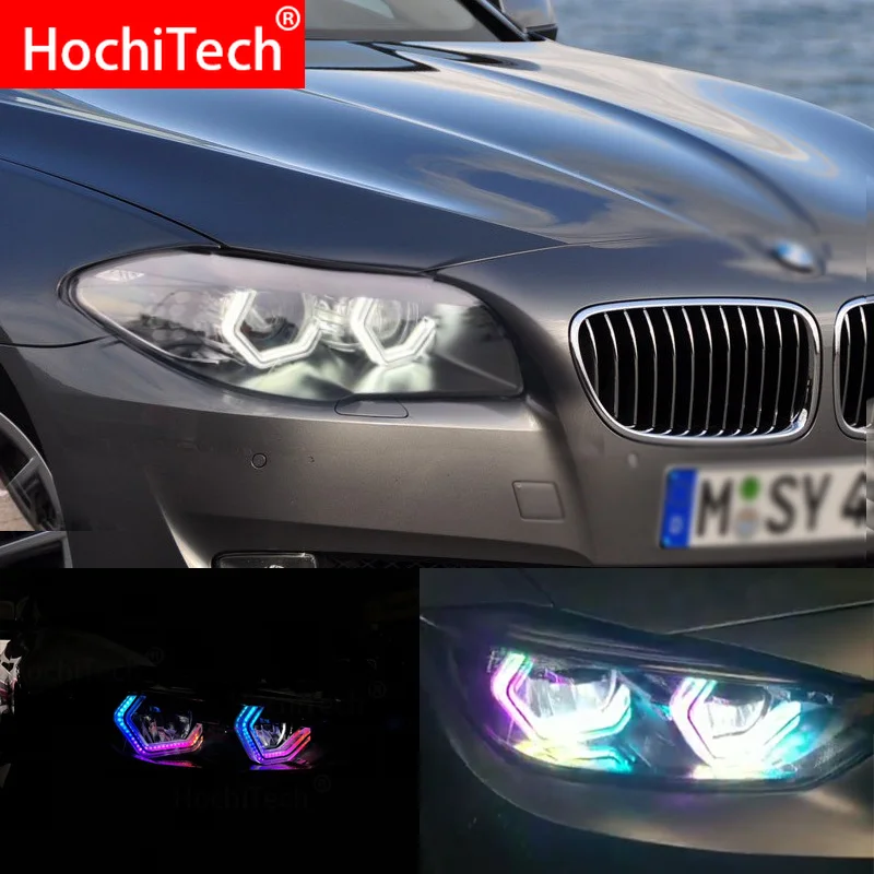 

RGBW Multi Color ICONIC M4 Style Crystal Angel Eyes Kit Day Light DRL for BMW 5 Series F10 XENON 535i 550i 520i 535i 528i 520d d