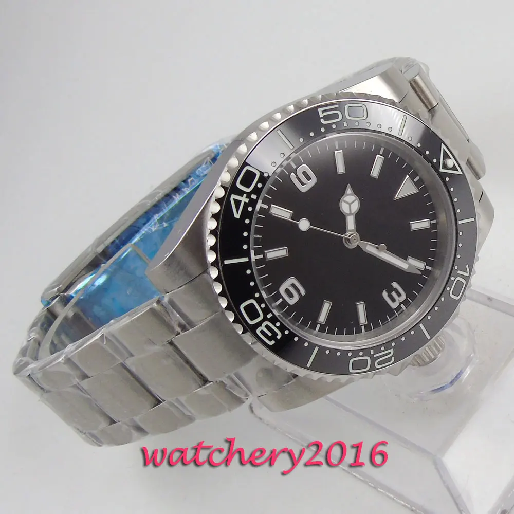 39mm Bliger Black Sterile Dial Luminous ceramic Bezel Sapphire Crystal Miyota 8215 Automatic Movement men's Wristwatch
39mm Bliger Black Sterile Dial Luminous ceramic Bezel Sapphire Crystal Miyota 8215 Automatic Movement men's Wristwatch