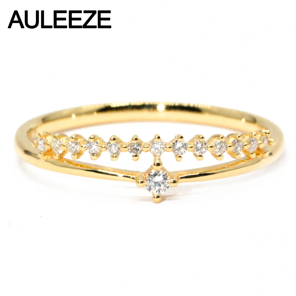 Solid 18k Yellow Gold Wedding Band 0.105ct Natural Diamond Ring Crown Design Simple Ring Real Diamond Jewelry For Women Gift
Solid 18k Yellow Gold Wedding Band 0.105ct Natural Diamond Ring Crown Design Simple Ring Real Diamond Jewelry For Women Gift