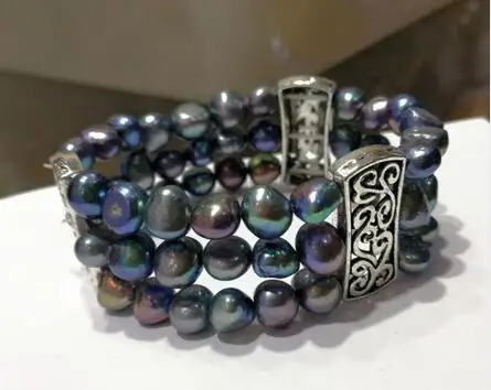 Pretty 3 rows 8mm Baroque black pearl bracelet A+@^Noble style Natural Fine jewe SHIPPING new free shipping
Pretty 3 rows 8mm Baroque black pearl bracelet A+@^Noble style Natural Fine jewe SHIPPING new free shipping