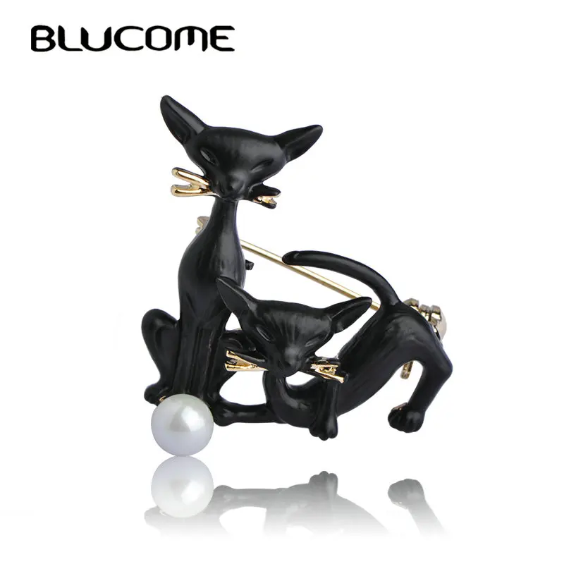 Blucome Black Mother Son Cats Brooches Gold-color Pins Simulated Pearl Brooch Suit Scarf Collar Clips Women Men Kids Best Gifts
Blucome Black Mother Son Cats Brooches Gold-color Pins Simulated Pearl Brooch Suit Scarf Collar Clips Women Men Kids Best Gifts