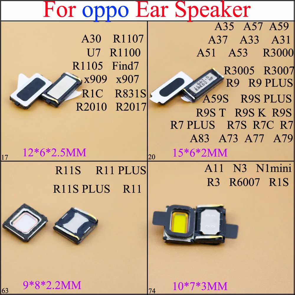 

YuXi Earpiece speaker receiver handset for oppo A59 A79 a71 a30 R11S R11 A11 N3 R1S R9 U7 R7C cell phone replacement parts.