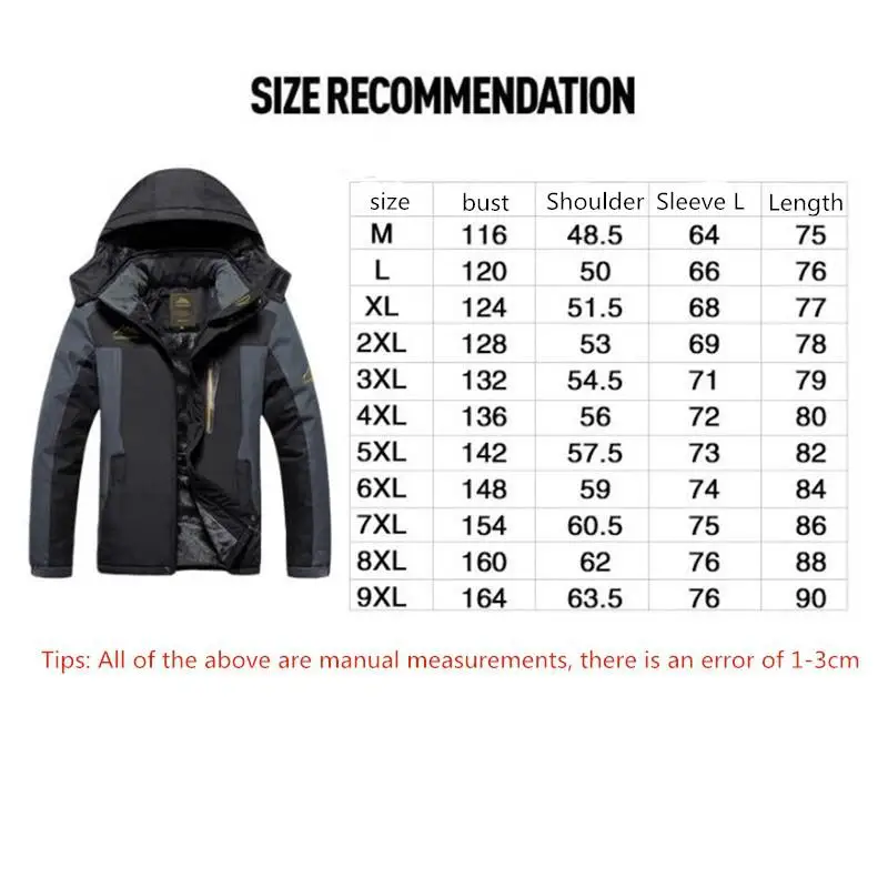 Mounchain Men's Winter Outdoor Hooded Fleece Thickened Windproof Waterproof jacket Camping Trekking ski jackets M-9XL
Mounchain Men's Winter Outdoor Hooded Fleece Thickened Windproof Waterproof jacket Camping Trekking ski jackets M-9XL
