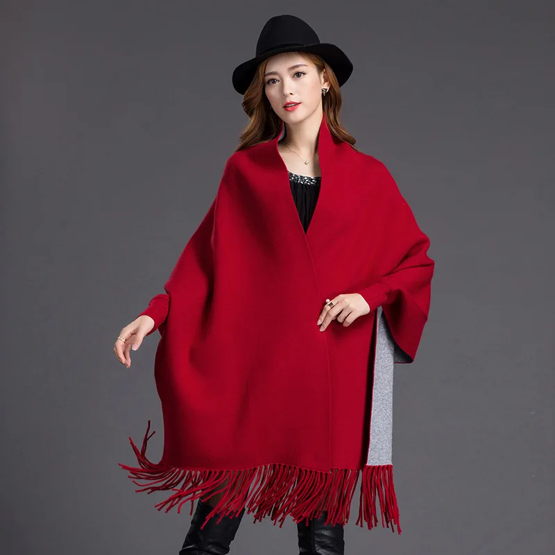 Women's Shawl Wrap Open Front Poncho Cape With Shoulder Double-sided Solid color coat
Women's Shawl Wrap Open Front Poncho Cape With Shoulder Double-sided Solid color coat