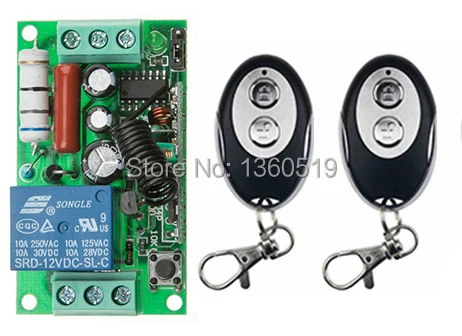 

AC220V 1CH 10A Radio Controller RF Wireless Relay Remote Control Switch 315 MHZ 433 MHZ 2 ellipse shape Transmitter +1 Receiver